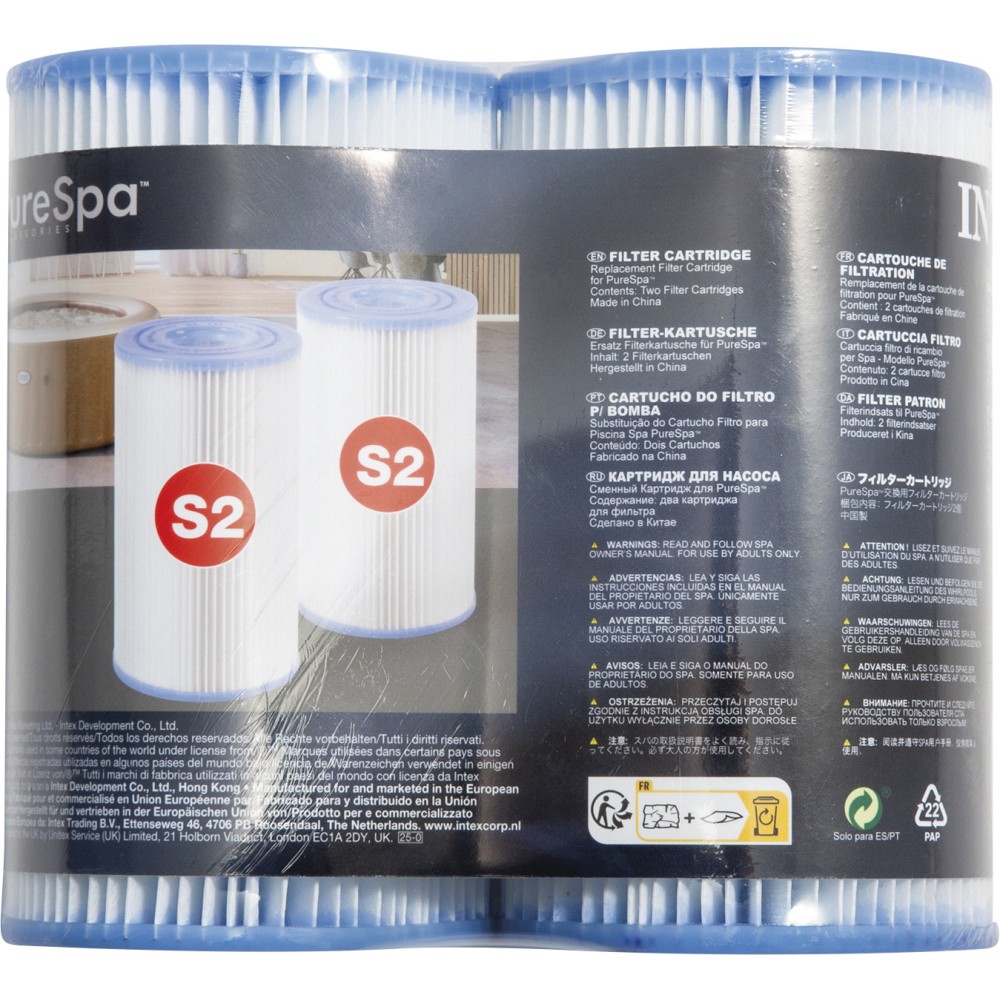 Φίλτρο Αντλίας S2 INTEX® PureSpa™ (Twin Pack) INTEX 29012