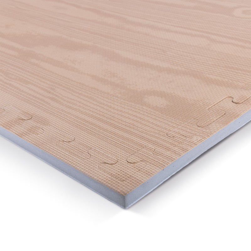 Δάπεδο Προστασίας Puzzle EVA 100x100x2 cm – Ξύλο / Γκρι AMILA 36652