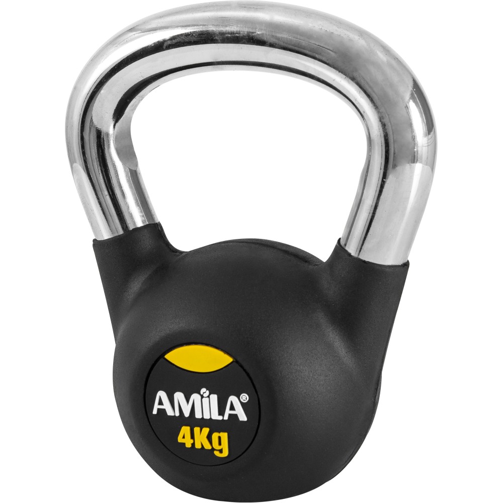 Kettlebell Rubber Cover Cr Handle 4Kg 44495 AMILA
