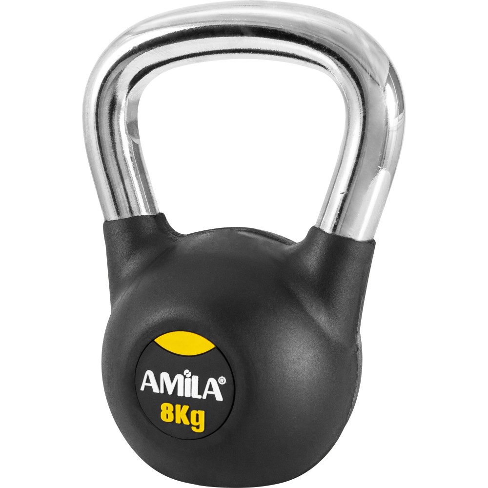 Kettlebell Rubber Cover Cr Handle 8kg 44496 AMILA 