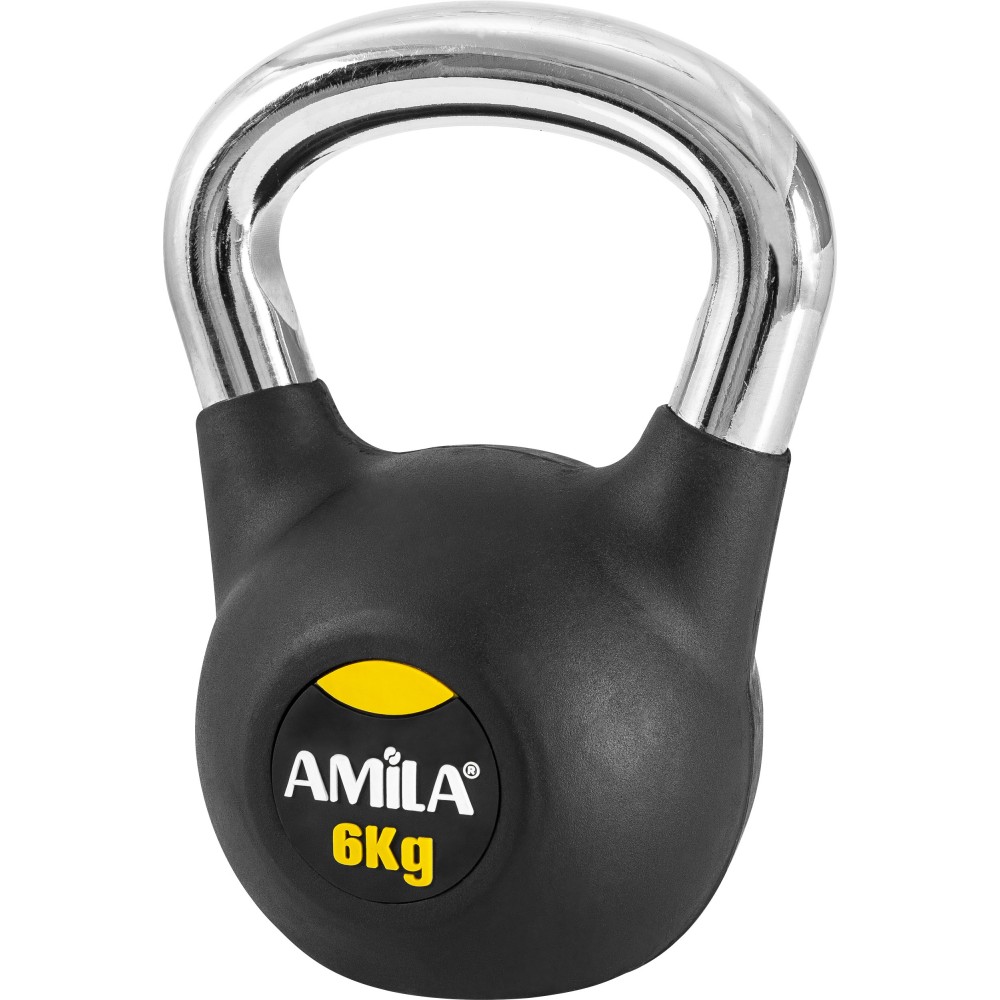 Kettlebell Rubber Cover Cr Handle 6Kg 44571 AMILA 