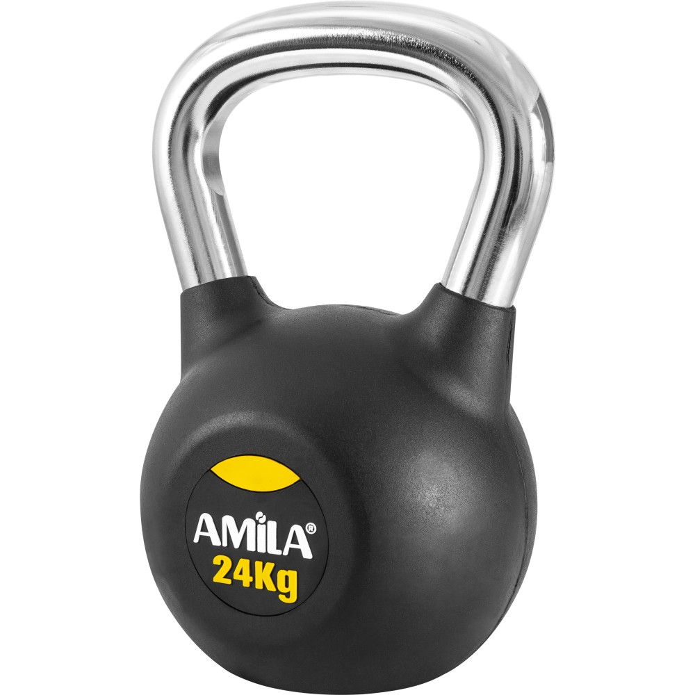 Kettlebell Rubber Cover Cr Handle 24kg 44573 AMILA