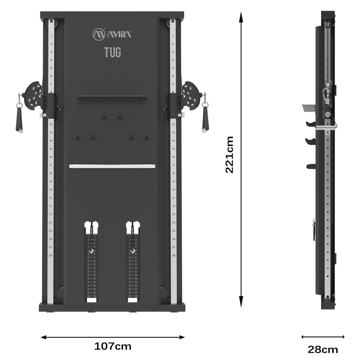 Επιτοίχια Διπλή Τροχαλία Dap Machine Tug Amila 44746