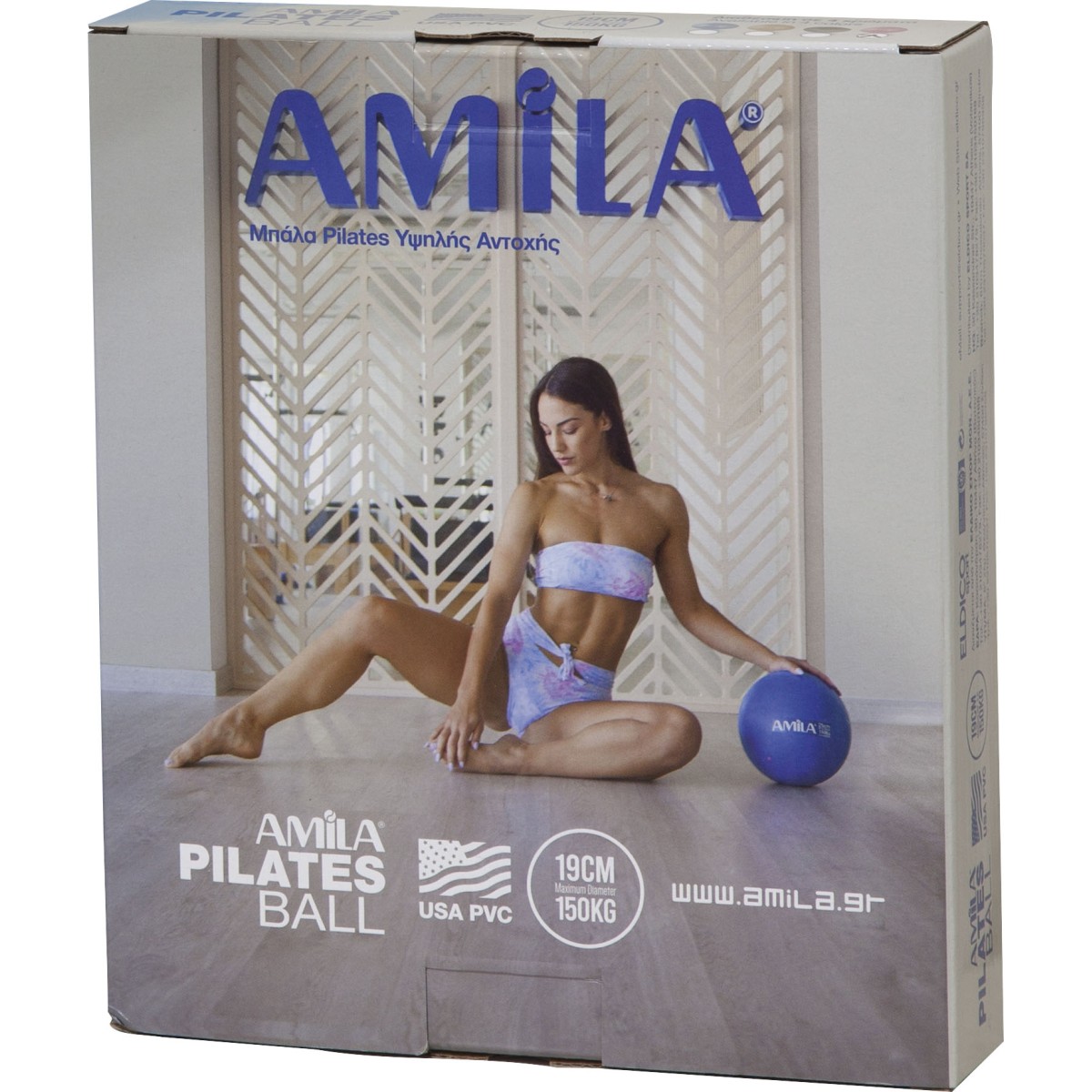Μπάλα Γυμναστικής AMILA Pilates Ball 19 cm Μπλε 48400