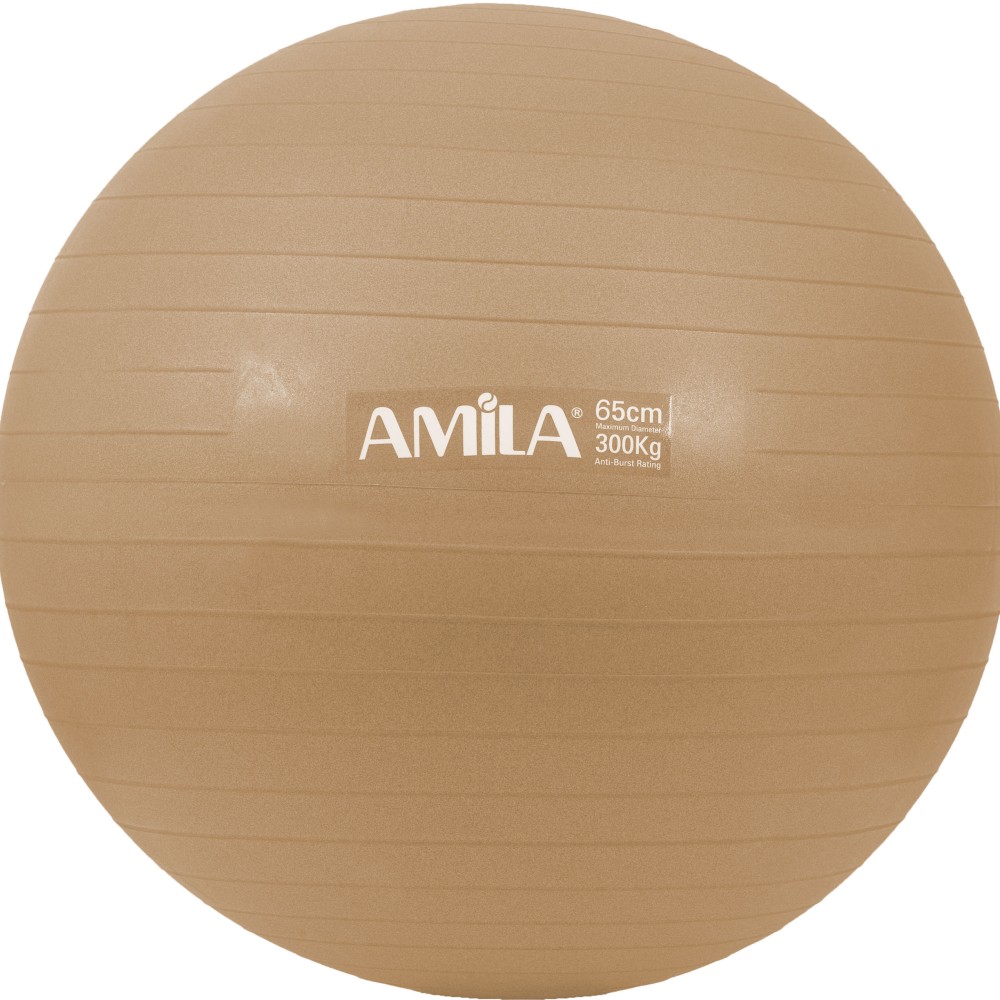 Μπάλα Γυμναστικής AMILA GYMBALL 65cm Χρυσή Bulk 48413