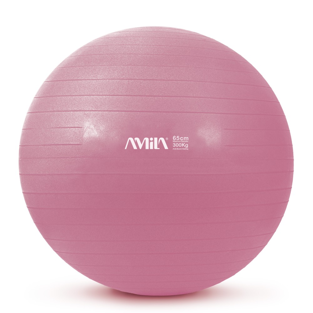 Μπάλα Γυμναστικής AMILA GYMBALL 65cm Ροζ Bulk 48439 