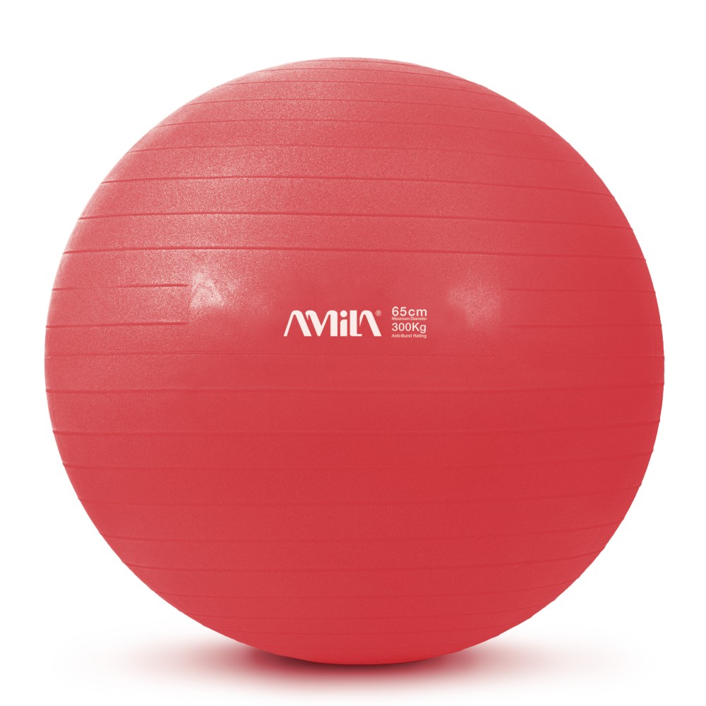 Μπάλα Γυμναστικής AMILA GYMBALL 65cm Κόκκινη Bulk 48441