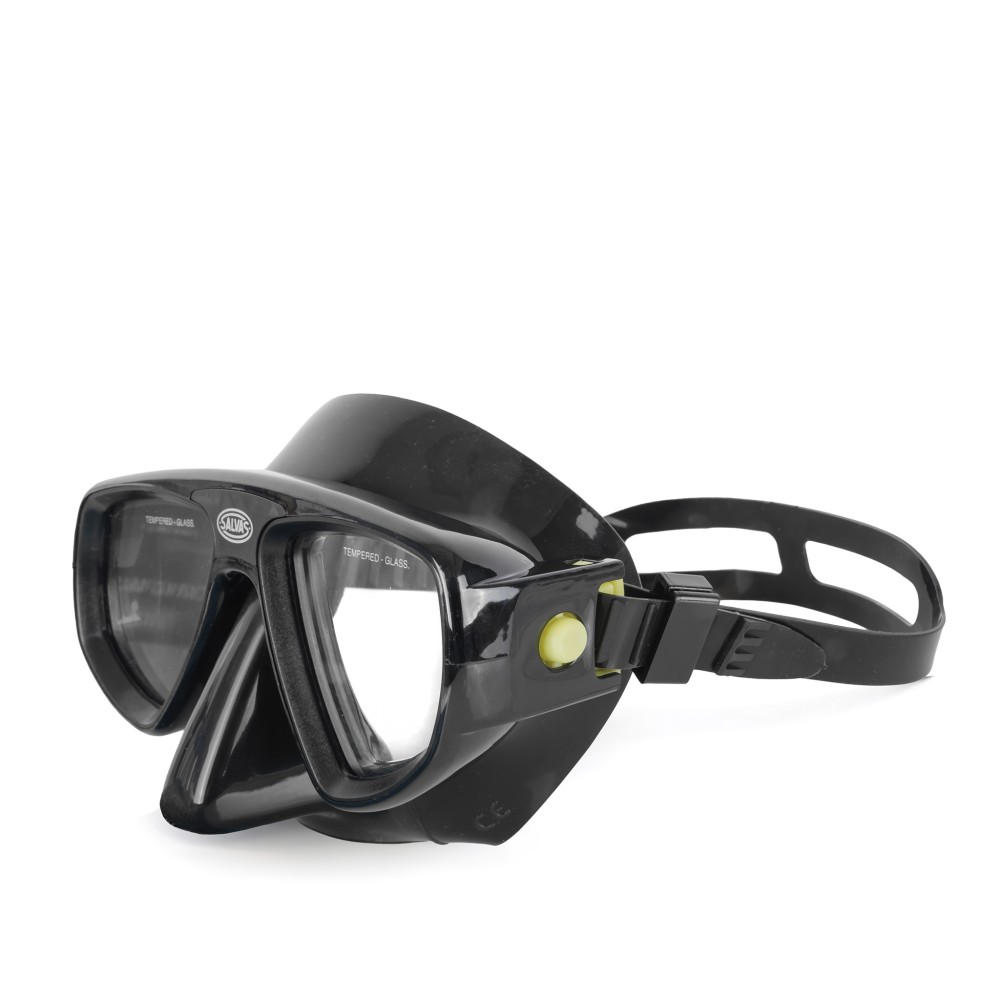 Μάσκα Θαλάσσης Salvas Heritage Black Silicone band Large