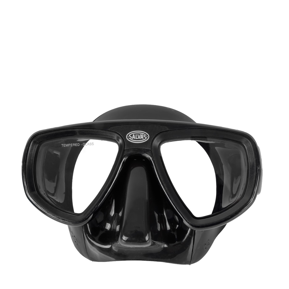 Μάσκα Θαλάσσης Salvas Heritage Black Silicone band Large