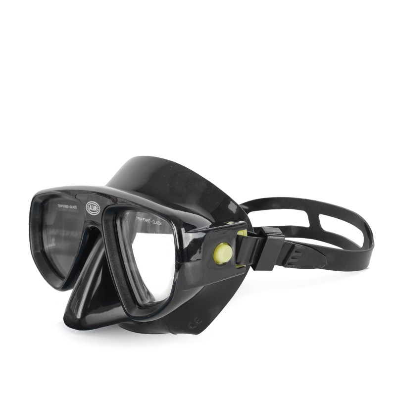 Μάσκα Θαλάσσης Salvas Heritage Black Silicone band Large