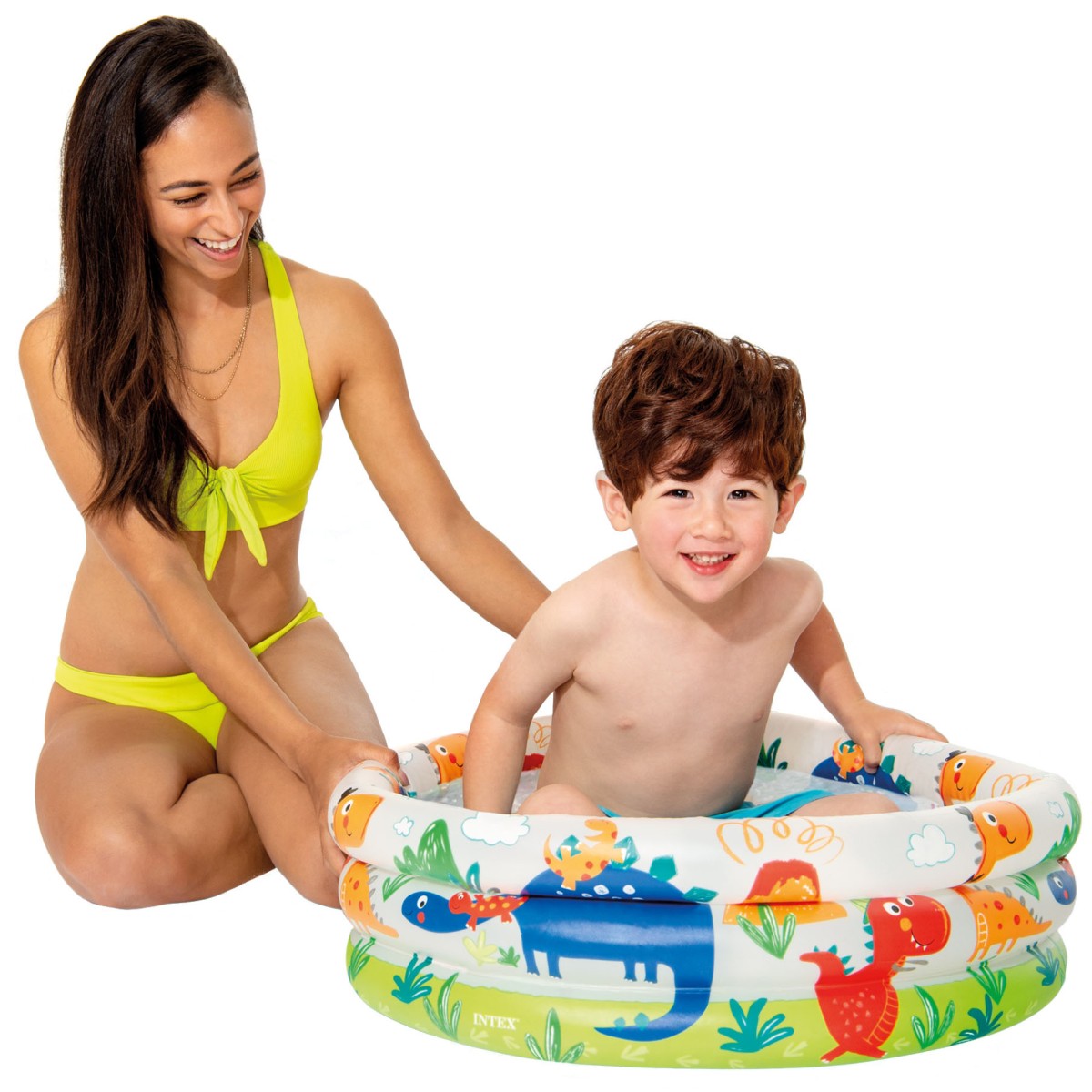 Φουσκωτή παιδική πισίνα Beach Buddies 3-ring Baby Pool INTEX 57106