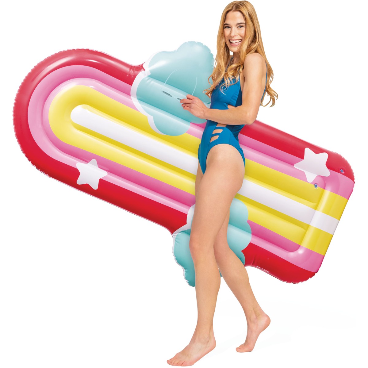 Φουσκωτό στρώμα Θαλάσσης Rainbow Cloud Float INTEX 58729