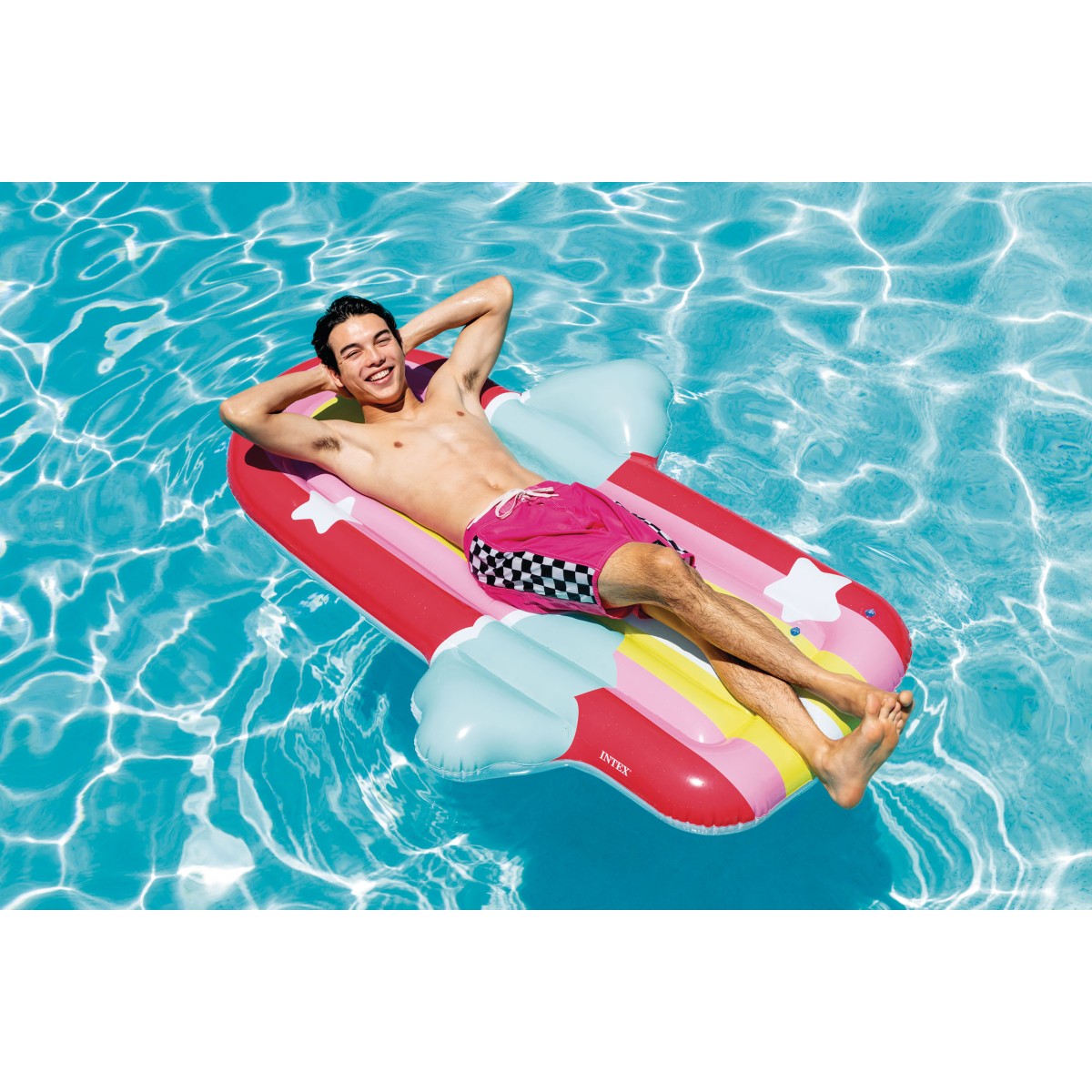 Φουσκωτό στρώμα Θαλάσσης Rainbow Cloud Float INTEX 58729