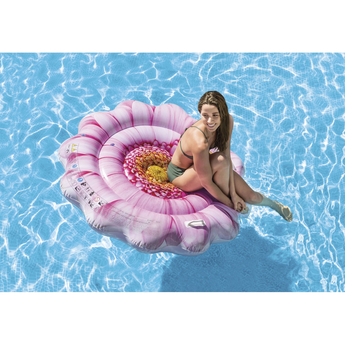 Φουσκωτό Στρώμα Pink Daisy Flower Mat INTEX 58787