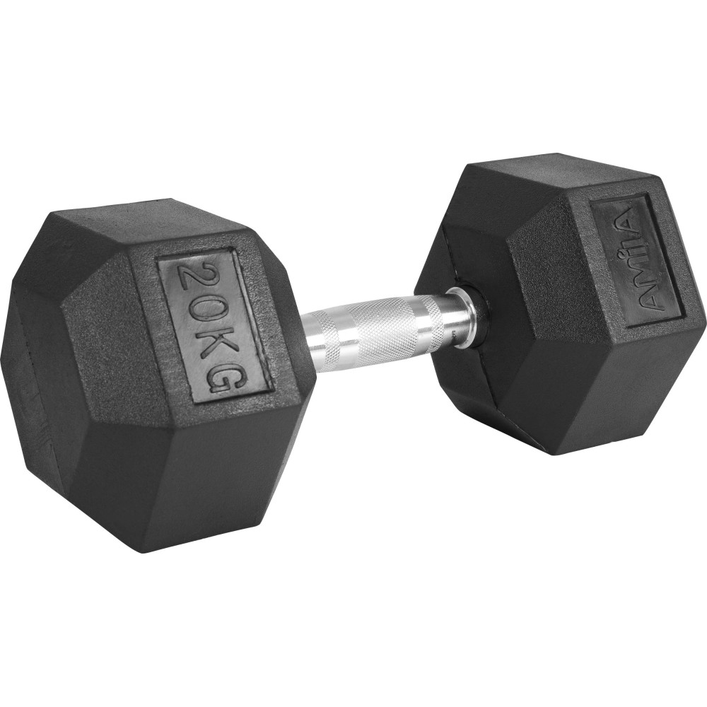 Αλτήρας Εξάγωνος Rubber Cover Class A - 20,0Kg 84543 AMILA