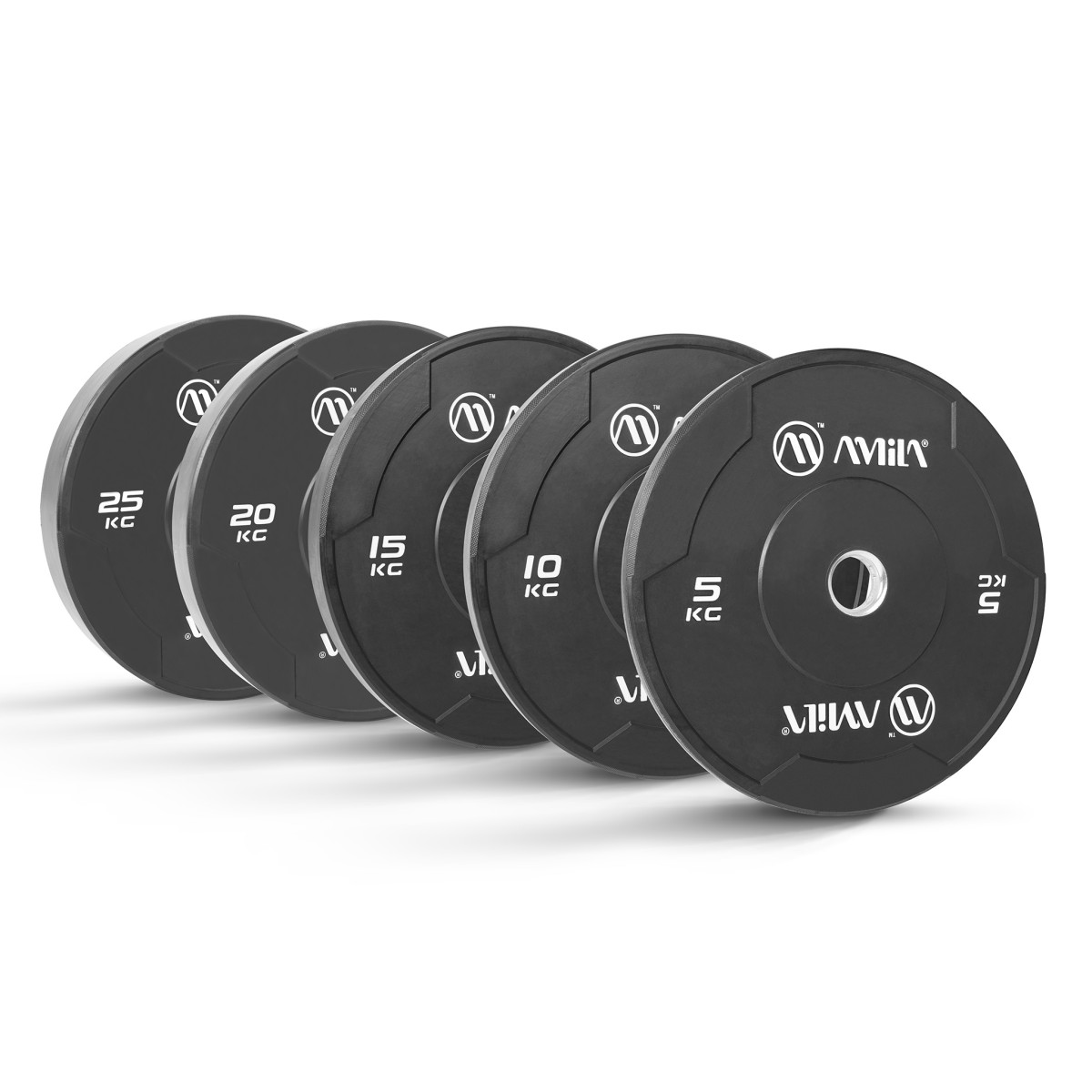 Δίσκος AMILA Black W Bumper Slim 50mm 5Kg