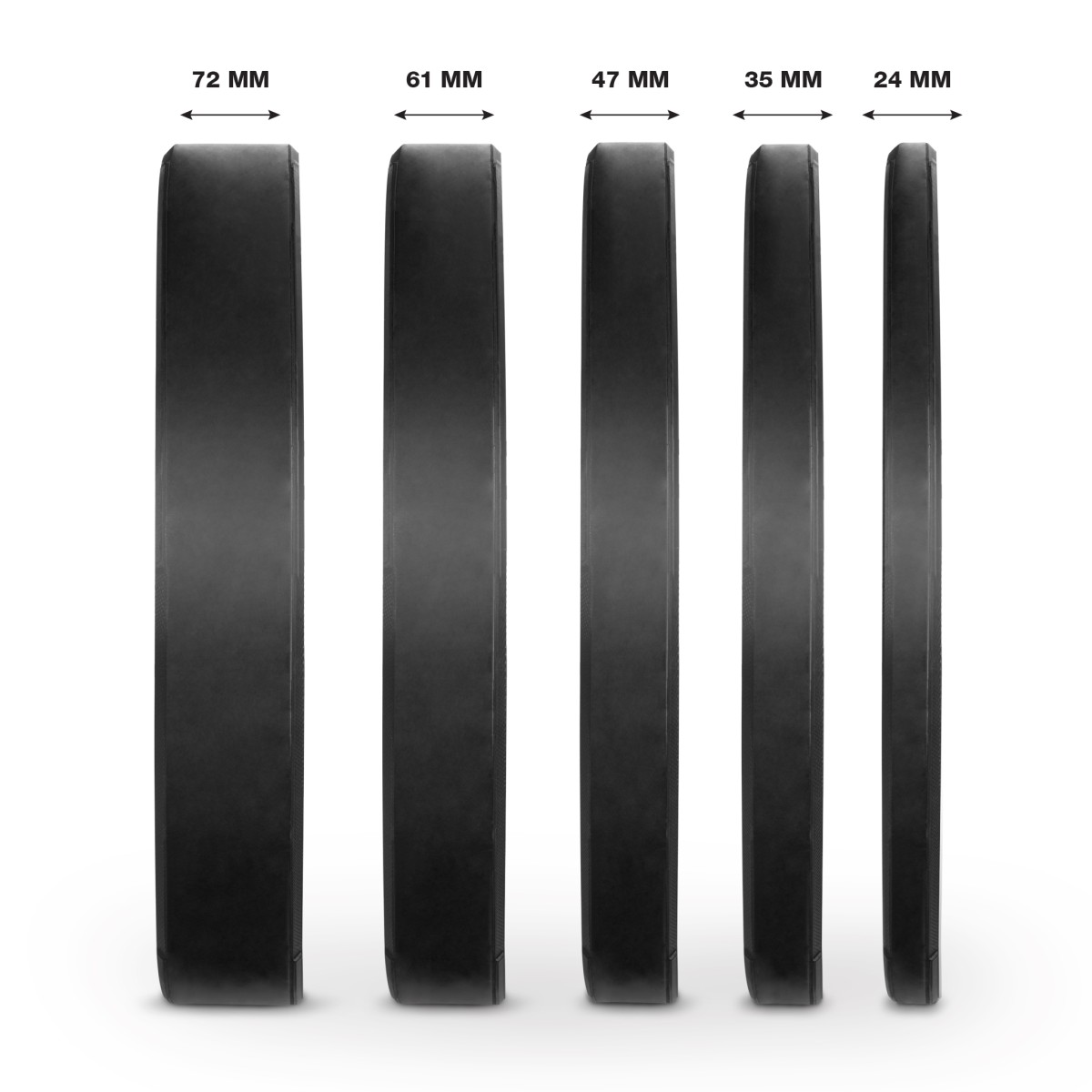 Δίσκος AMILA Black W Bumper Slim 50mm 5Kg