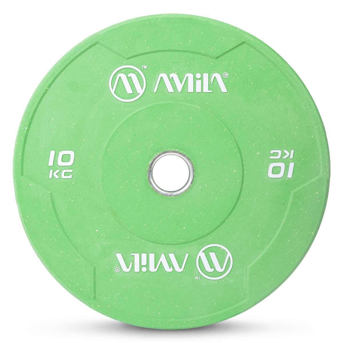 Δίσκος Color Bumper Plate Slim 50 mm 10 kg – Πράσινο AMILA 84847