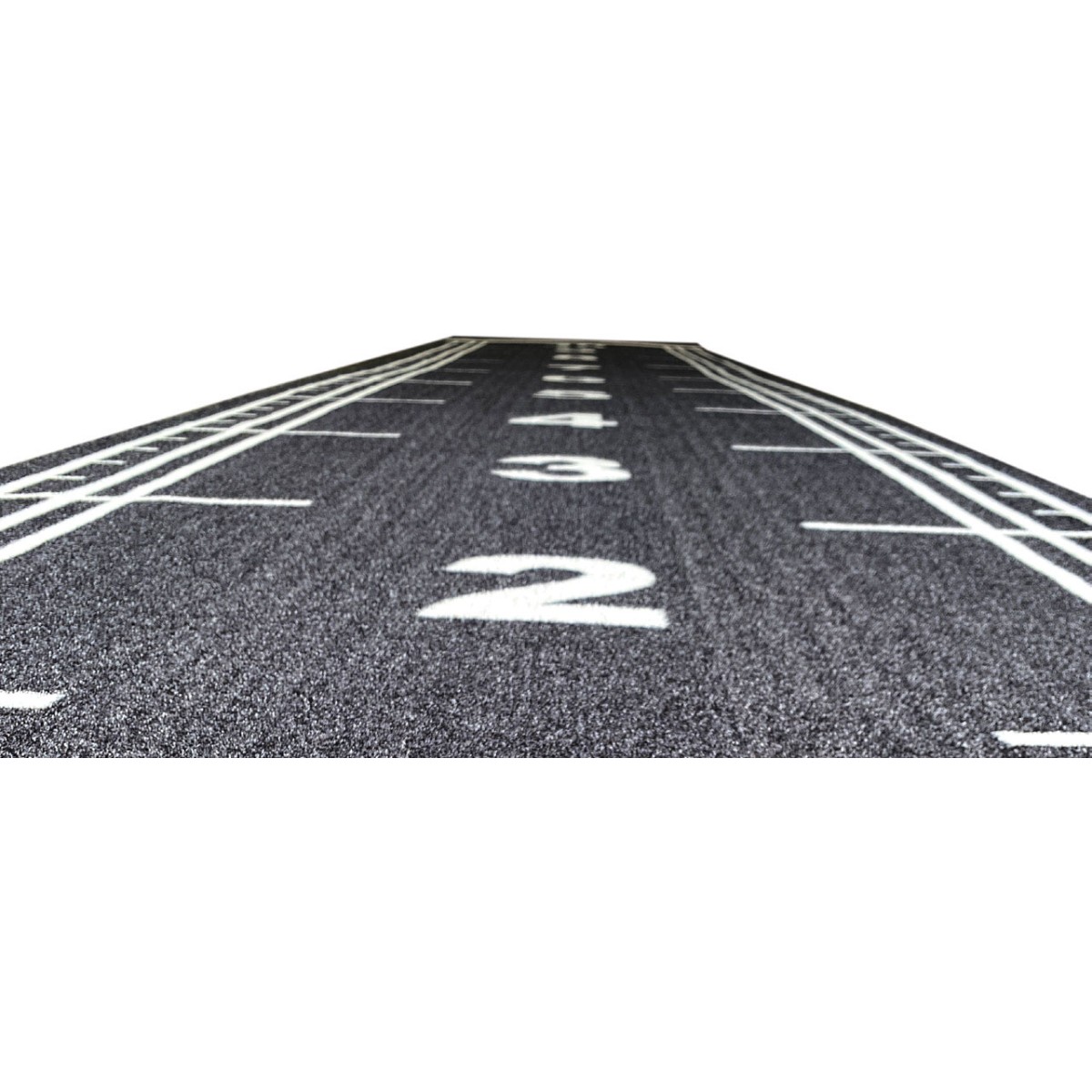 Χλοοτάπητας Sprint Track με Αρίθμηση Μήκους 10m Μαύρο Beka Rubber