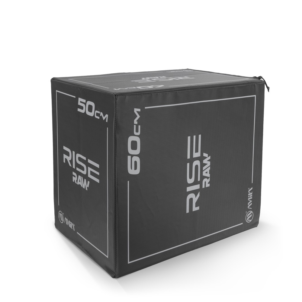 Πλειομετρικό Κουτί Plyo Box Raw Rise 40x50x60 cm - Μαύρο Amila 95146
