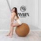Κάλυμμα για Μπάλα Γυμναστικής AMILA GYMBALL 75cm Sueded Καφέ 96792