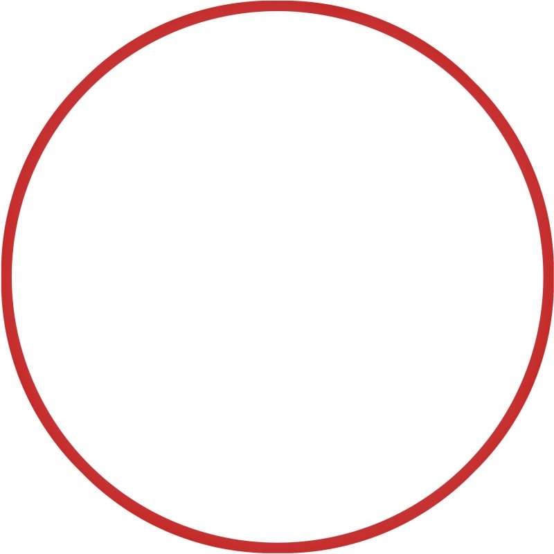 Χούλα-Χουπ HQ 60cm - Φ19mm - 230gr, Κόκκινο 98803 AMILA