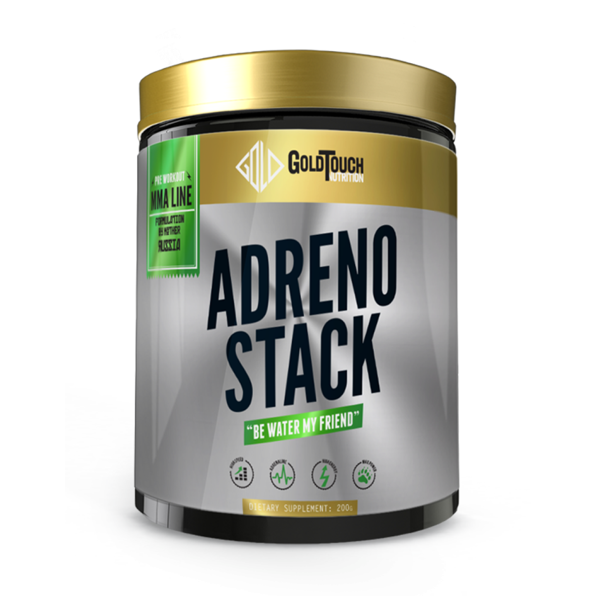 Adreno Stack (200g) PreWorkout - GoldTouch Nutrition (Lemon)