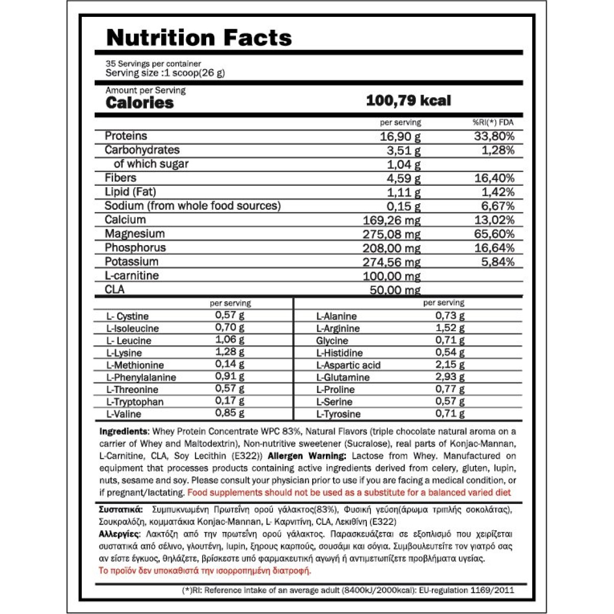 Diet WHEY Πρωτεΐνη Chocolate (908g) - LookGoodNaked