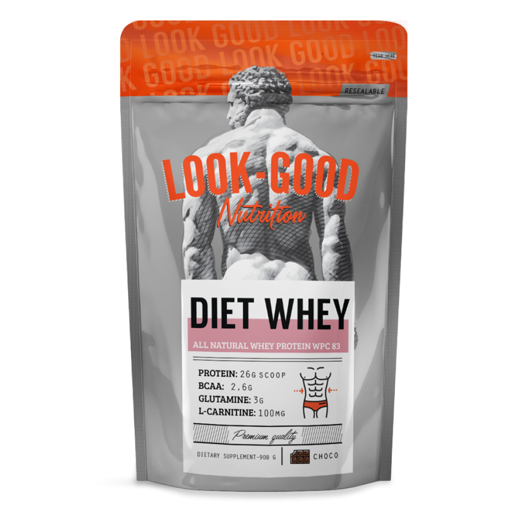 Diet WHEY Πρωτεΐνη Chocolate (908g) - LookGoodNaked