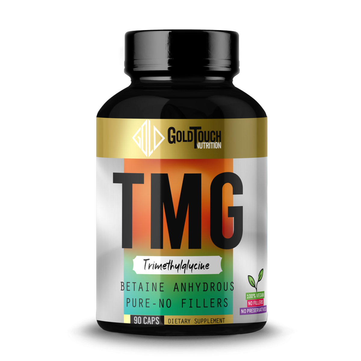 TMG Betaine Anhydrous(680mg) - 90 caps No Fillers- Gold Touch Nutrition