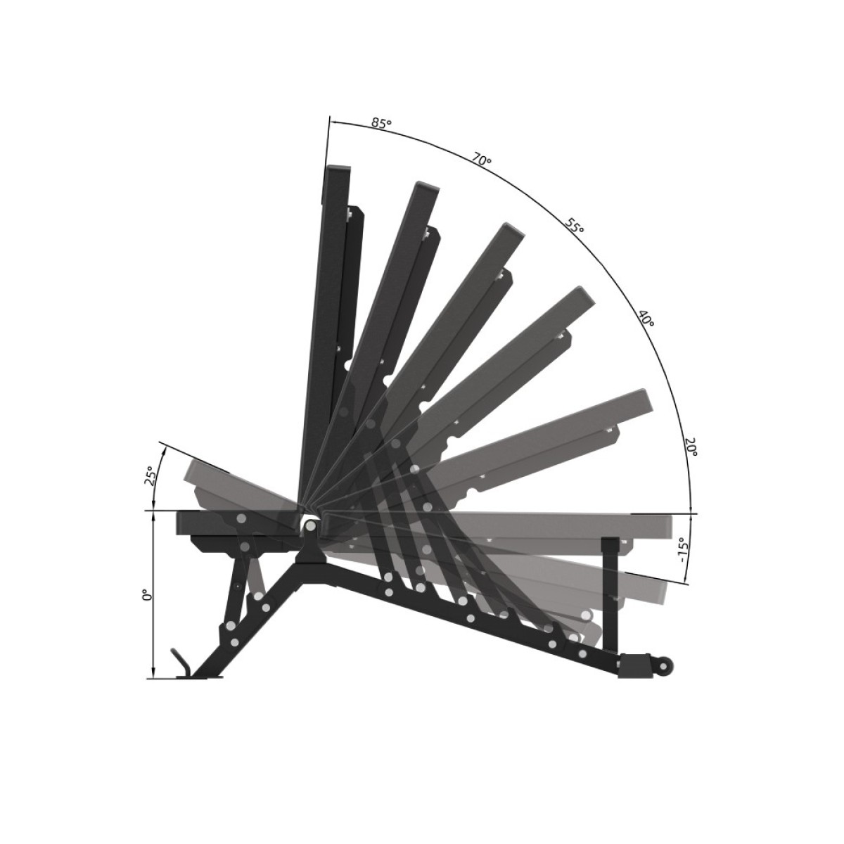 Ρυθμιζόμενος Πάγκος Γυμναστικής Adjustable Bench (WBX-700) Toorx