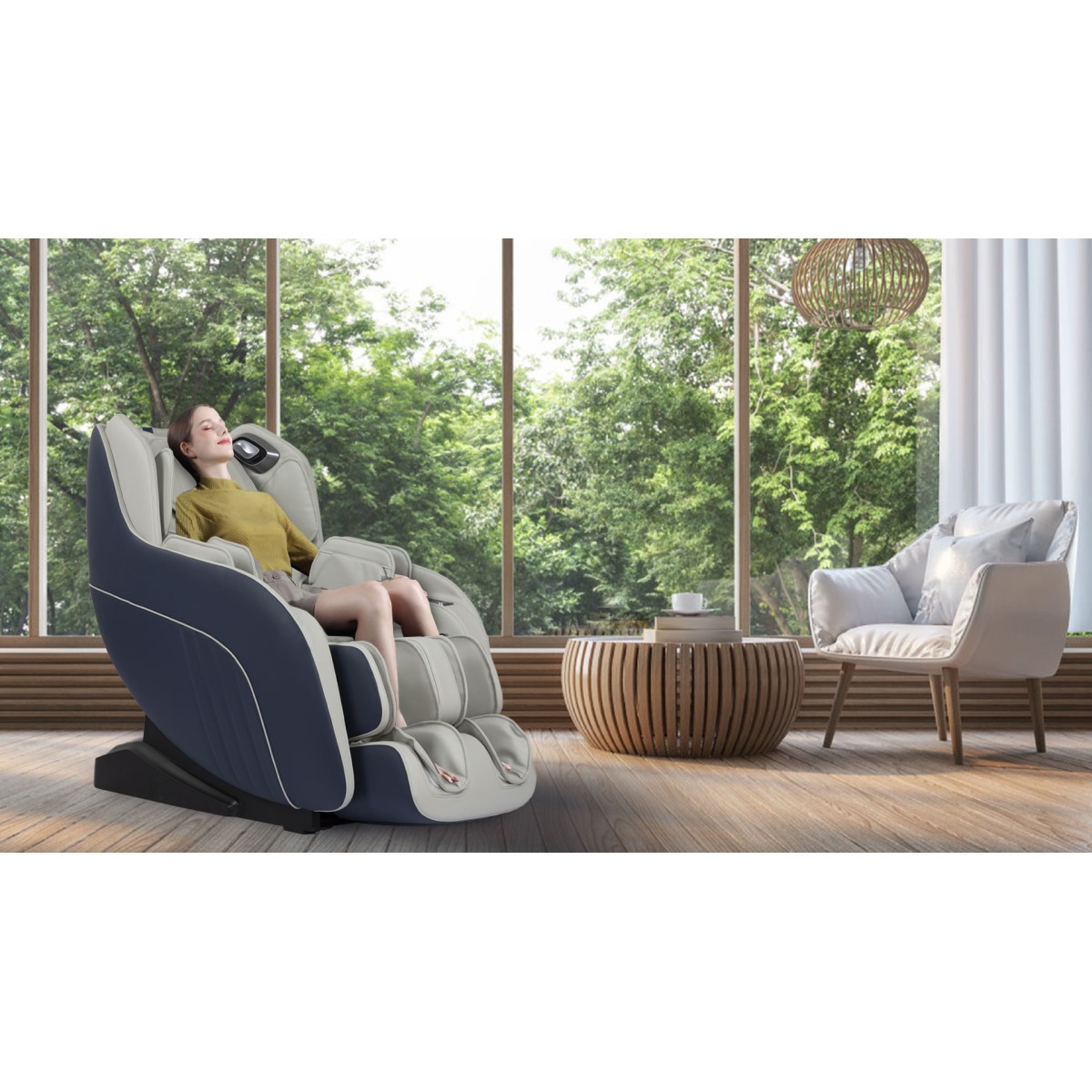 Πολυθρόνα Μασάζ Life Care by i-Rest SL-A196-2 (γκρι & μπλε)