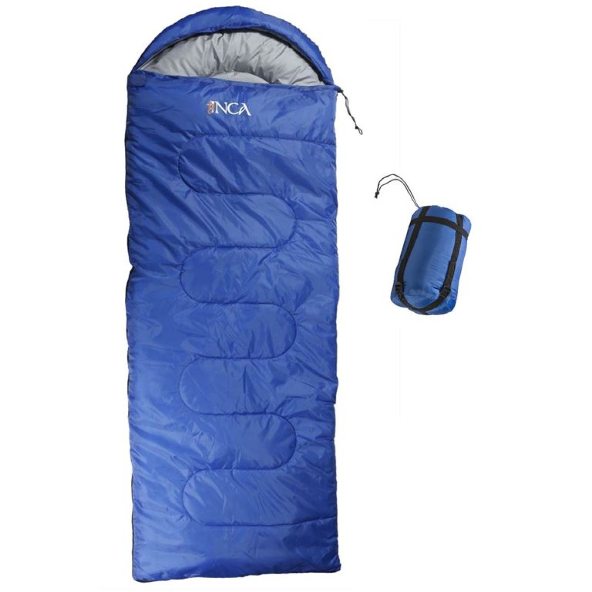 Υπνόσακος INCA Nanopack με μαξιλάρι Μπλε 220χ75cm με ιμάντες συμπίεσης
