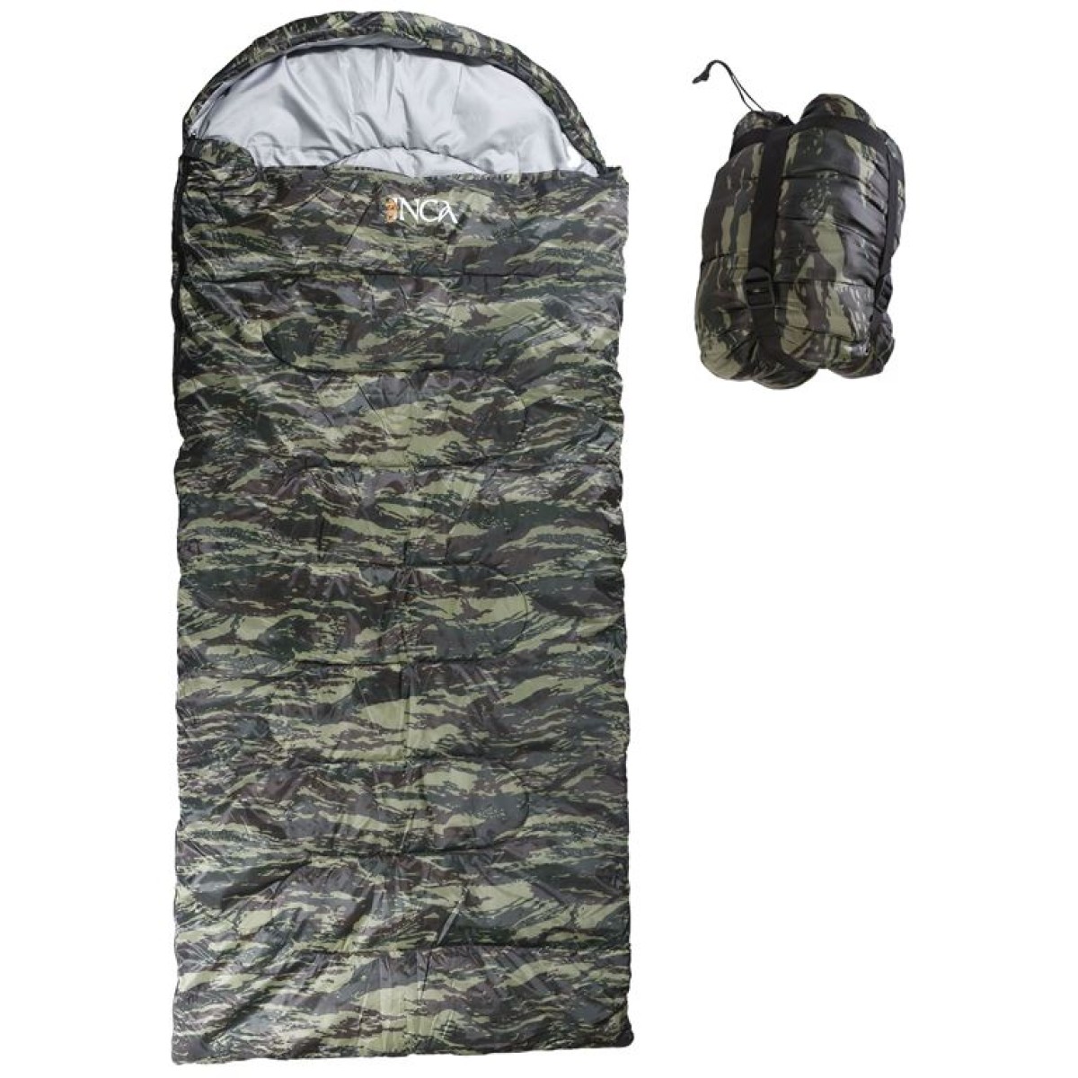 Υπνόσακος INCA Foldpack με μαξιλάρι Παραλλαγής 220χ95cm με ιμάντες συμπίεσης