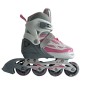 Αυξομειούμενα Πατίνια Roller GC BW 188 Γκρι/Ροζ με LED Τροχούς IN-LINE SKATES Large(39-42)