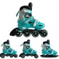 Αυξομειούμενα Roller GC BW125 ΣΕΤ 4 ΣΕ 1 INLINE SKATES  Μπλε/Μαύρο-SMALL (31-34)