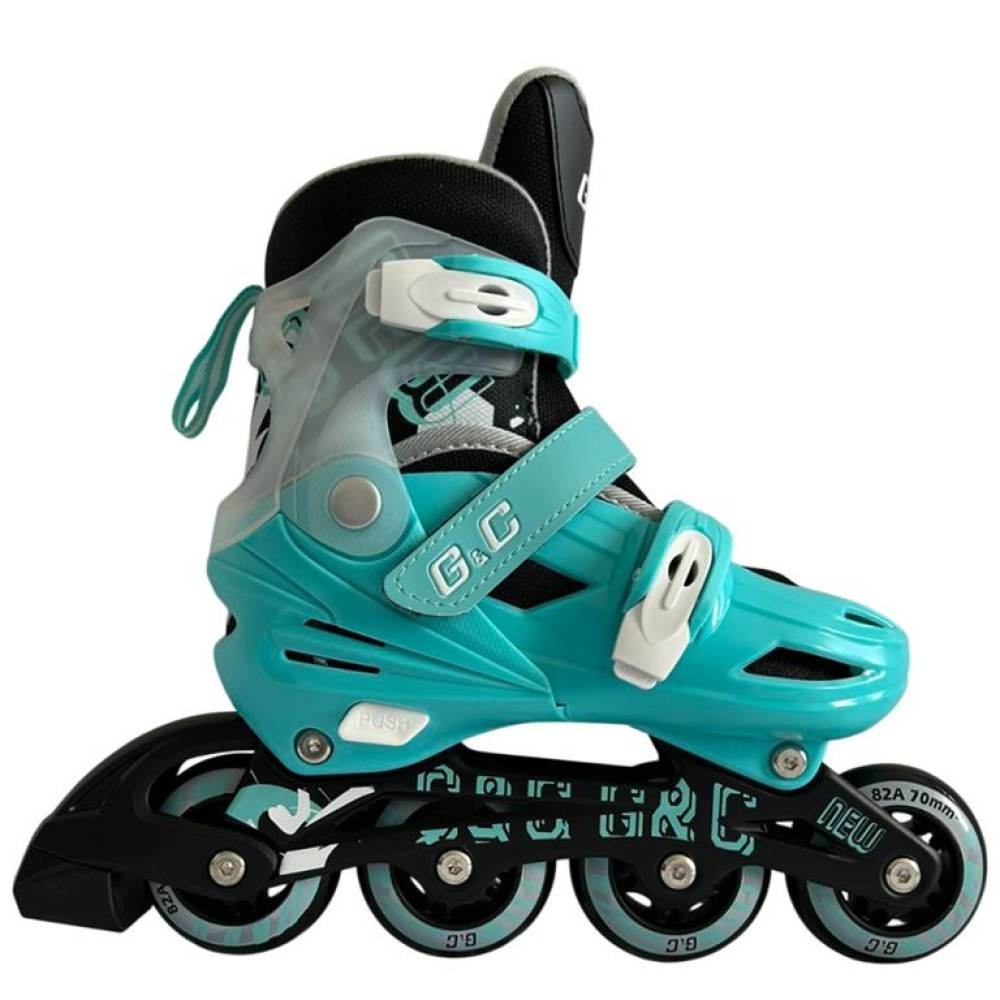 Αυξομειούμενα Roller GC BW125 ΣΕΤ 4 ΣΕ 1 INLINE SKATES  Μπλε/Μαύρο - Large(39-42)