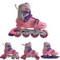 Αυξομειούμενα Roller GC BW125 ΣΕΤ 4 ΣΕ 1 INLINE SKATES  Ροζ/Μωβ- Small(31-34)
