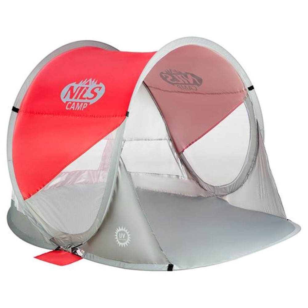 Σκηνή Παραλίας NC3142 Κόκκινη/Γκρι POP UP NILS CAMP 15-04-015