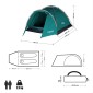 Σκηνή Κάμπινγκ NC6010 HIKER 2 Ατόμων Πράσινη NILS CAMP