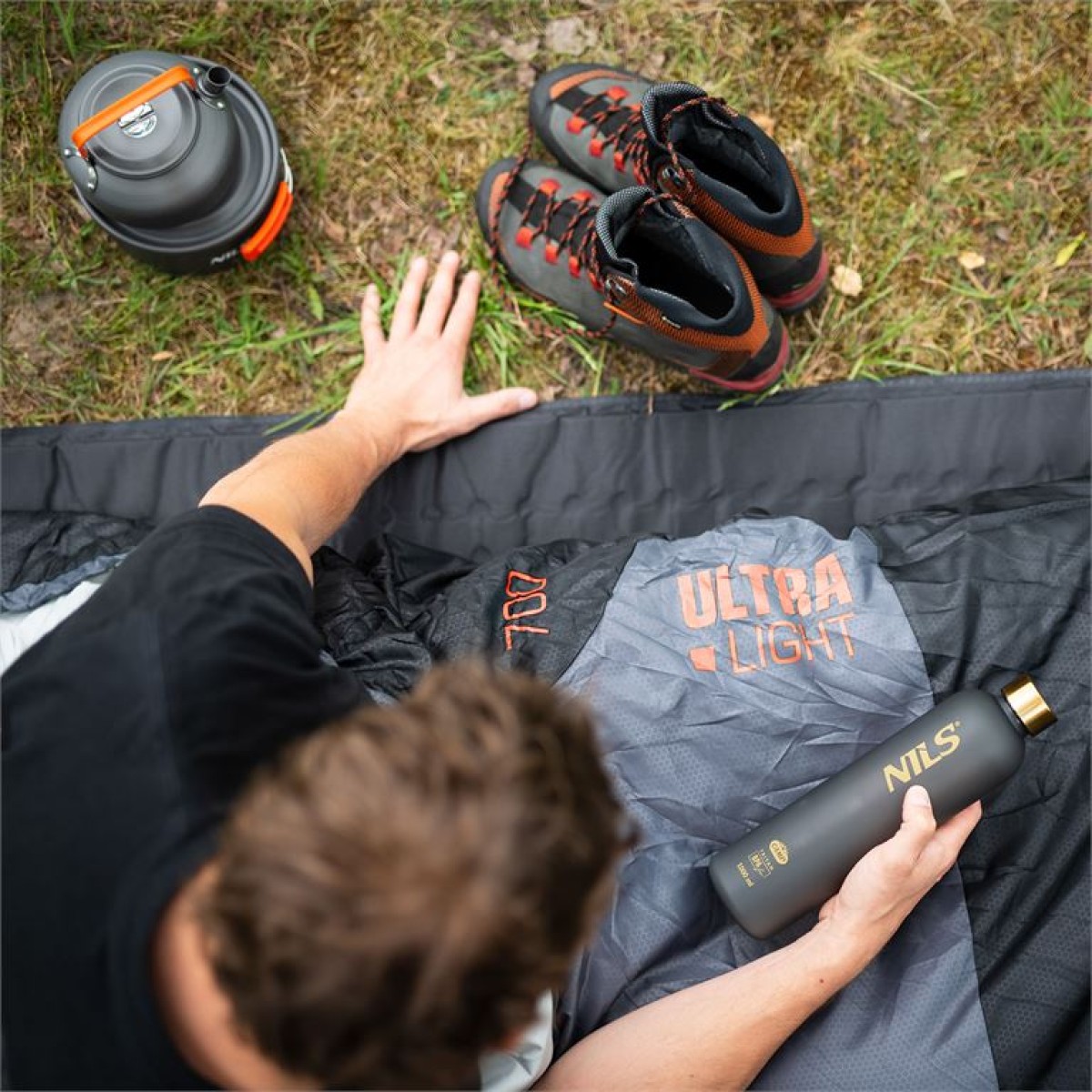 Υπνόσακος Nils Camp NC1705 ULTRA LIGHT Γκρι 710G