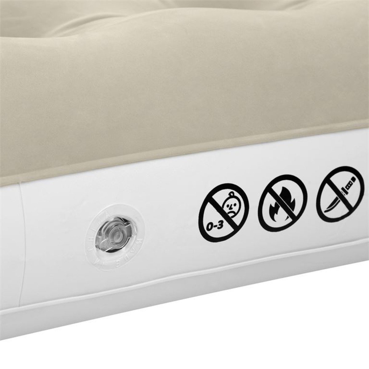 Φουσκωτό Στρώμα Ύπνου XXL Διπλό NILS CAMP NC2803  203x152x22cm Μπεζ