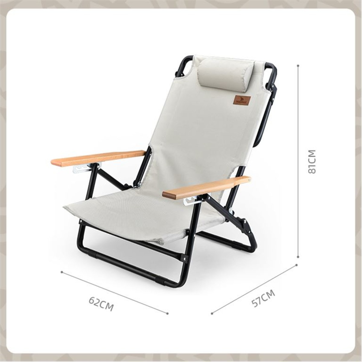 Πτυσσόμενη Καρέκλα Παραλίας Αλουμινίου HighSpeed Ασπρο/Μπεζ με Ανάκλιση 5 θέσεων