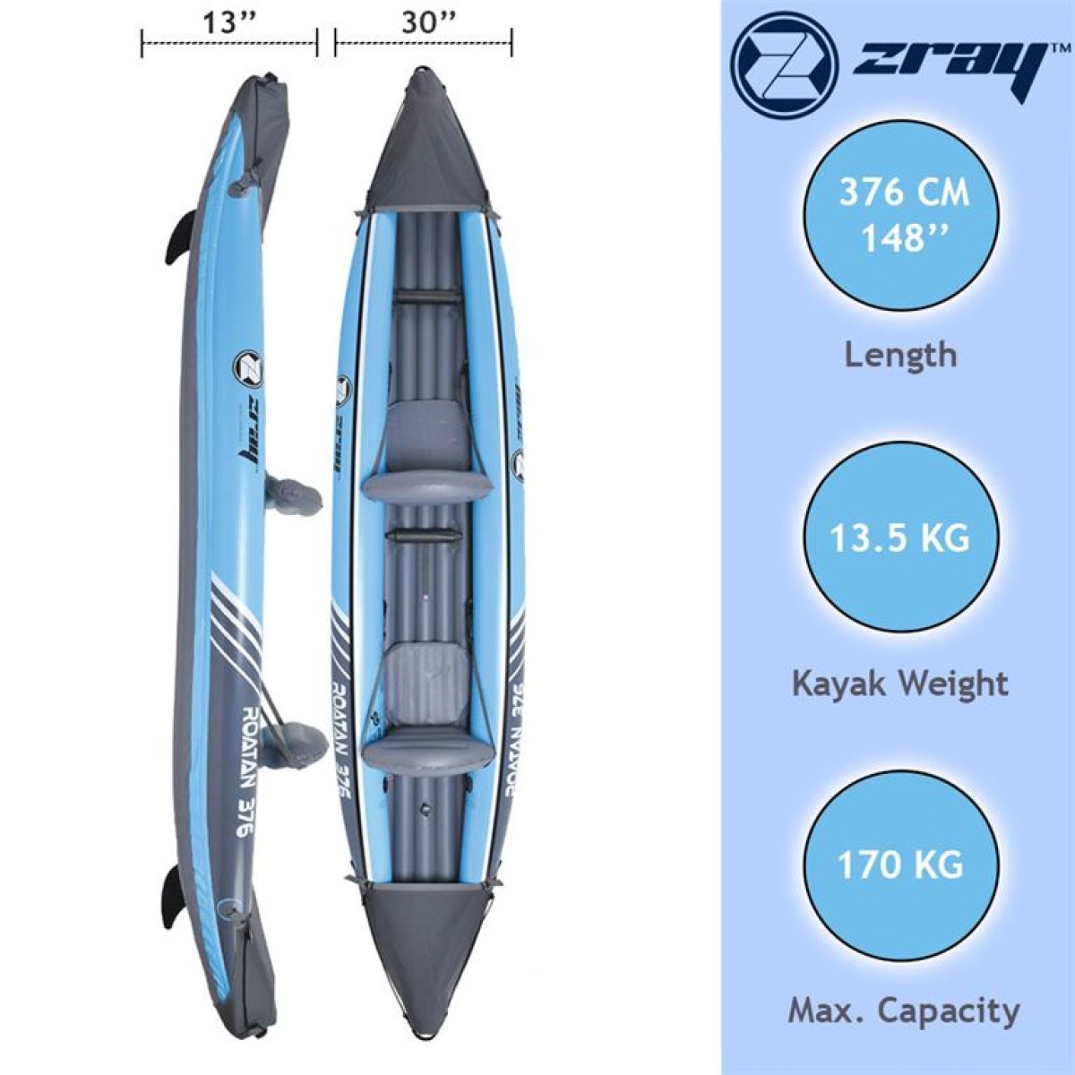 Φουσκωτό Καγιάκ Zray KAYAK ROATAN Nautique Δύο Ατόμων