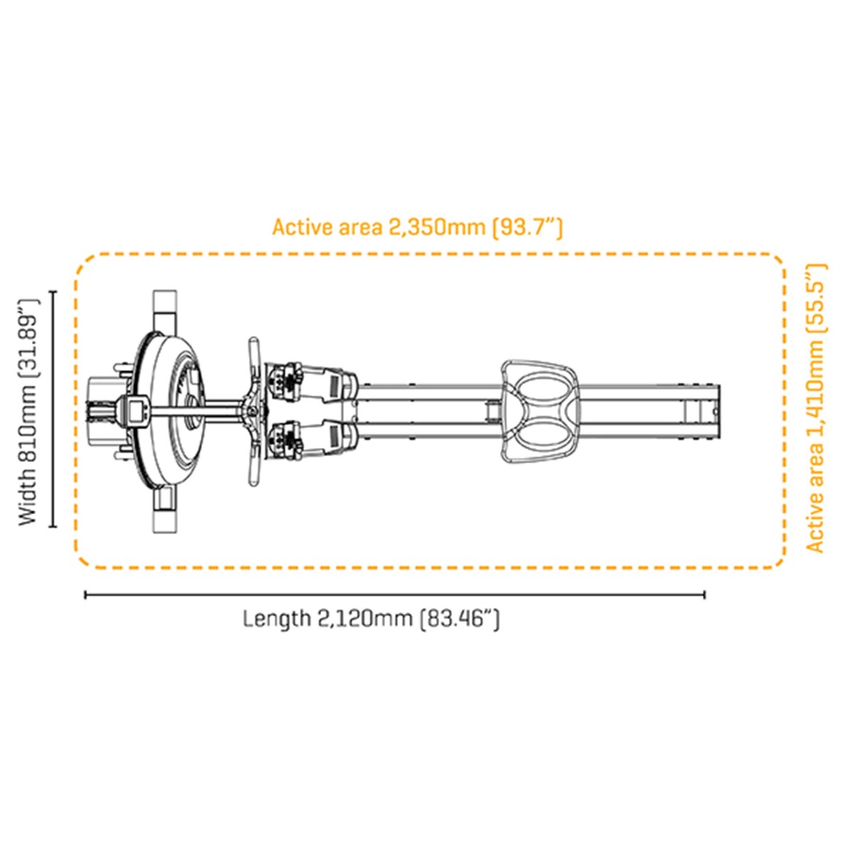 Κωπηλατική Νερού Fluid Evolution E350 Silver Bronze