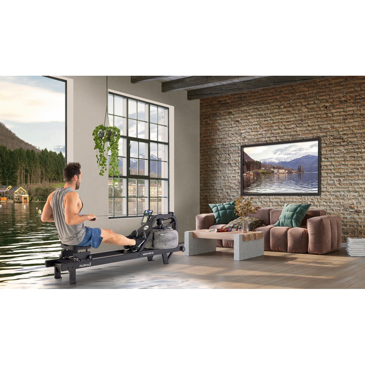 Κωπηλατική Νερού Fluid Neon Pro XL (Mat Black)