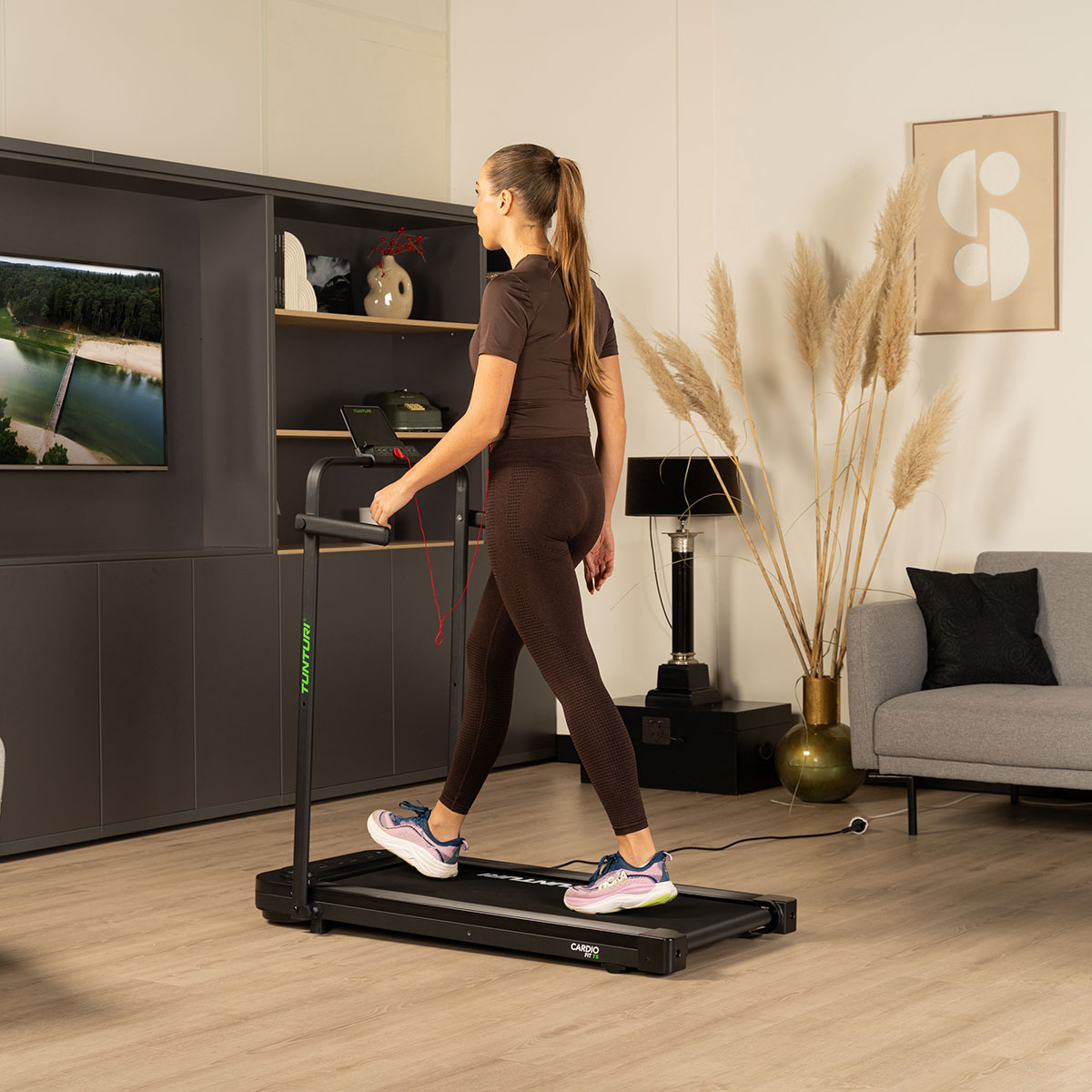 Ηλεκτρικός Αναδιπλούμενος Διάδρομος Γυμναστικής Walking Pad 1.5hp Tunturi Cardio Fit T5