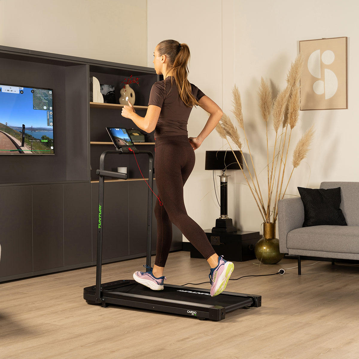 Ηλεκτρικός Αναδιπλούμενος Διάδρομος Γυμναστικής Walking Pad 1.5hp Tunturi Cardio Fit T5