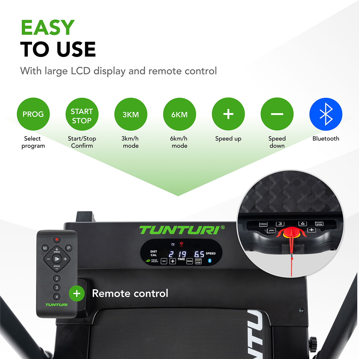 Ηλεκτρικός Διάδρομος Γυμναστικής 2.25hp Walking Pad Tunturi Cardio Fit T10