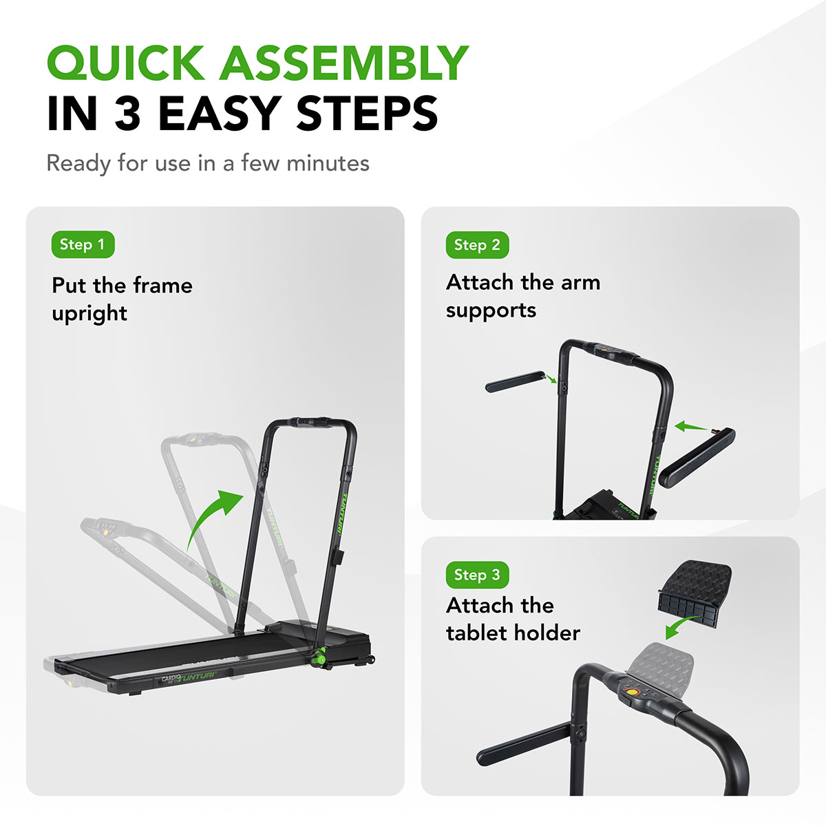 Ηλεκτρικός Διάδρομος Γυμναστικής 2.25hp Walking Pad Tunturi Cardio Fit T10